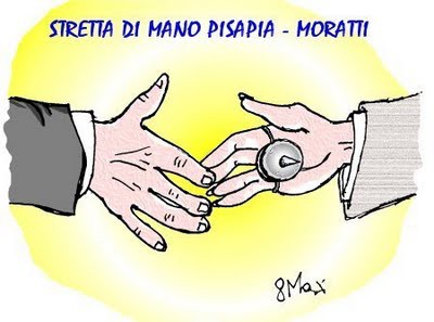 stretta di mano tra i candidati sindaco a Milano