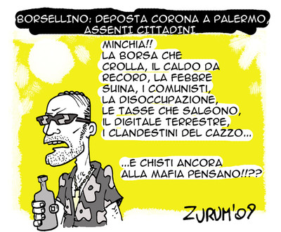 deposta corona in memoria di borsellino...cittadini assenti