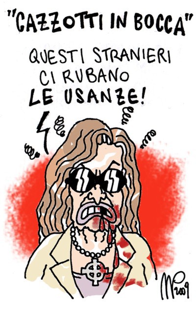 cazzotti in bocca