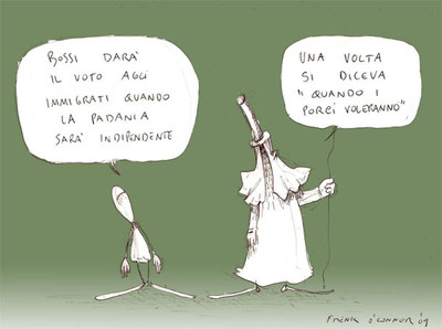Comincia a mancare la fiducia sul tanto atteso evento: a quanto pare Bossi ha rinunciato alle convinzioni d'indipendenza.