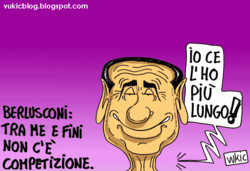 Berlusconi rassicura tutti sui rapporti con Gianfranco Fini.