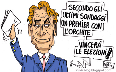 Berlusconi dice di essere un super premier e con due grosse palle.