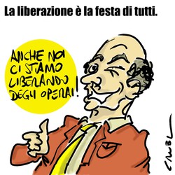 La liberazione degli operai.
