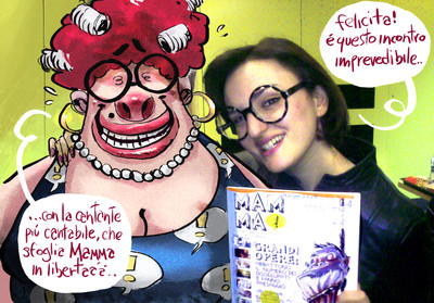 Arisa sfoglia una copia di Mamma!