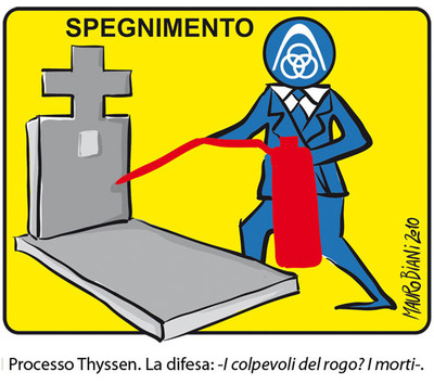 Processo Thyssen, i difensori: I colpevoli del rogo? I morti.