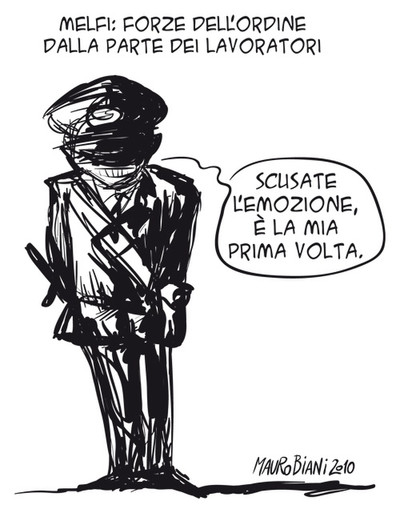 carabinieri ed operai