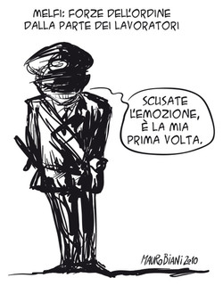 carabinieri ed operai