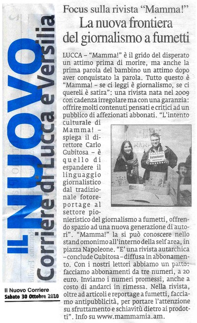 Corriere di Lucca 30 ottobre 2010