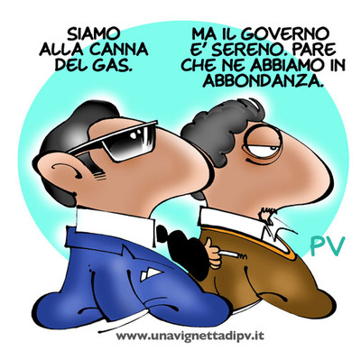 La politica interna e la situazione di politica estera con Gheddaffi che minaccia di chiudere la fornitura del gas all'Italia.... che bella polveriera che sta diventando il mondo in questi giorni, eh?!