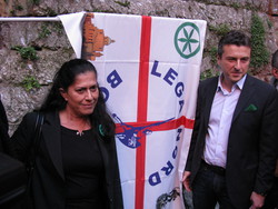 Il lancio della campagna elettorale leghista a Bologna: Rosy Mauro e Manes Bernardini