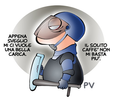 Sono contrario alla violenza. Sempre, ovunque e in ogni modo.  Specie quella "mascherata" per giustizia, in realtà esercitata per reprimere, tarpare, reprimere, castrare e impedire alla gente di manifestare ed esprimere le proprie opinioni.  Se poi la "violenza" è autorizzata da forse dello Stato, allora la trovo davvero deprecabile, odiosa.. e a sua volta, da contro-combattere. 