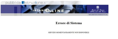 Lo screenshot del servizio "Istanze Online" - 10 novembre 2011