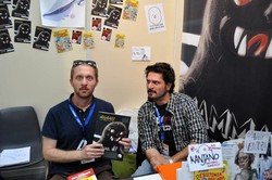 Alessio Spataro e Kanjano nello stand di Mamma! al Comicon 2012
