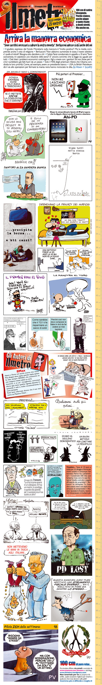 Il Metro n°18: ...siamo arrivati al numero 18 e tanti ce ne mancano per arrivare lontano. Ma la strada è spianata, la macchina procede a pieno ritmo, il carburante non ci manca e l'entusiasmo...pure! Buona lettura! :-) 