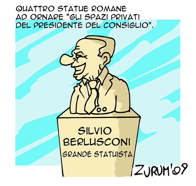 statue romane trasferite da berlusconi