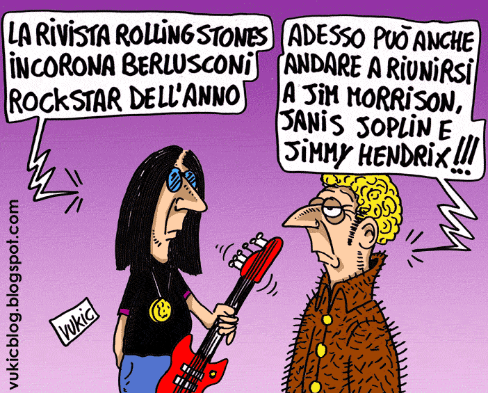 Il mensile di musica Rockstar ha eletto Silvio Berlusconi rockstar italiana dell'anno