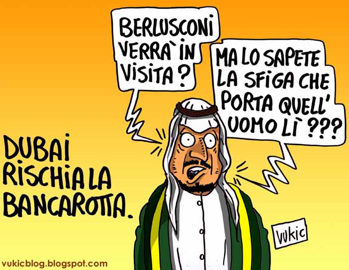 Il colosso immobiliare pubblico di Dubai scopre di avere debiti per 59 miliardi di dollari. A gennaio la visita di Berlusconi.