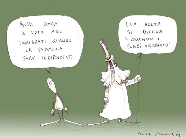 Comincia a mancare la fiducia sul tanto atteso evento: a quanto pare Bossi ha rinunciato alle convinzioni d'indipendenza.