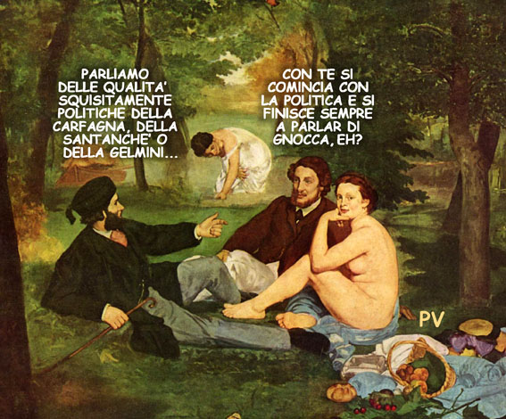 Chissà se Manet pensava quello che pensavo io, quando dipinse questo.... :-)