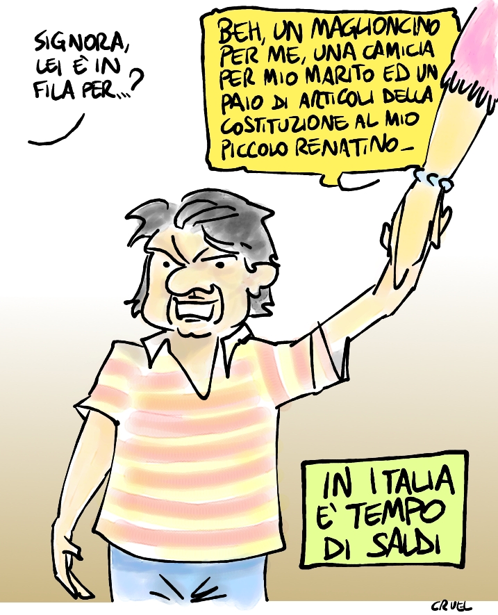 In Italia è sempre tempo di saldi.