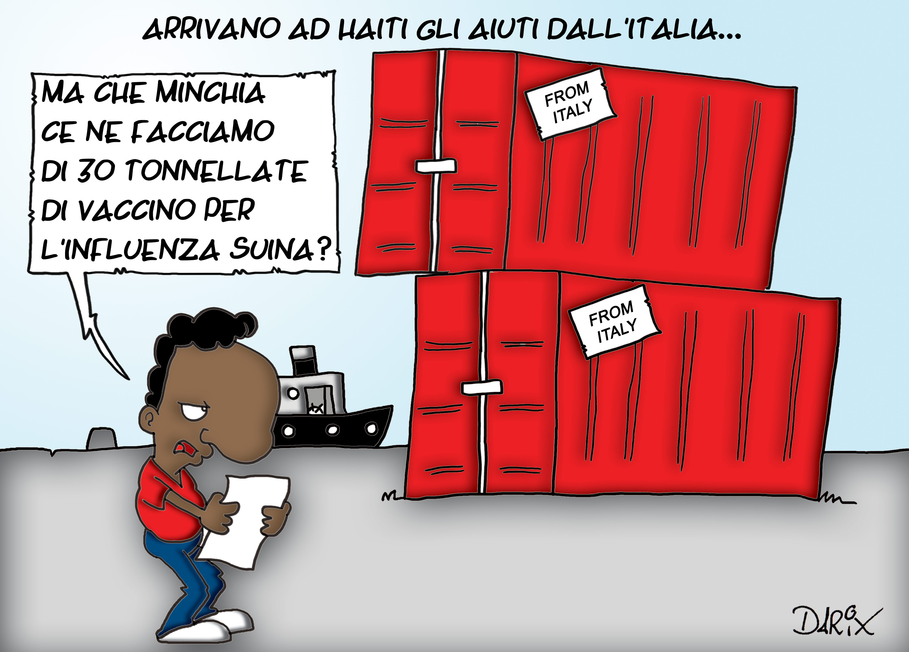 Aiuti dall'Italia...