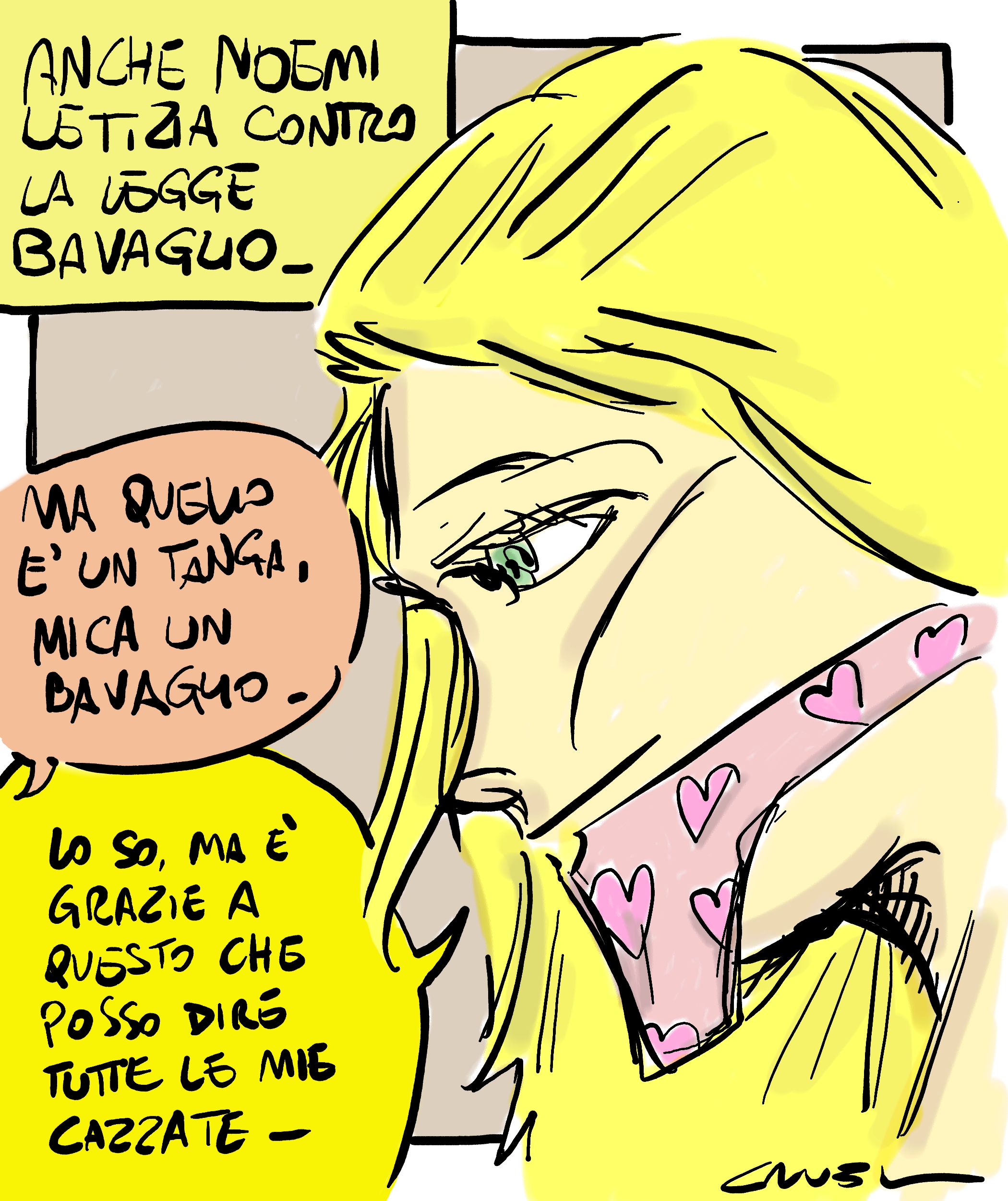 A ognuno il suo bavaglio.