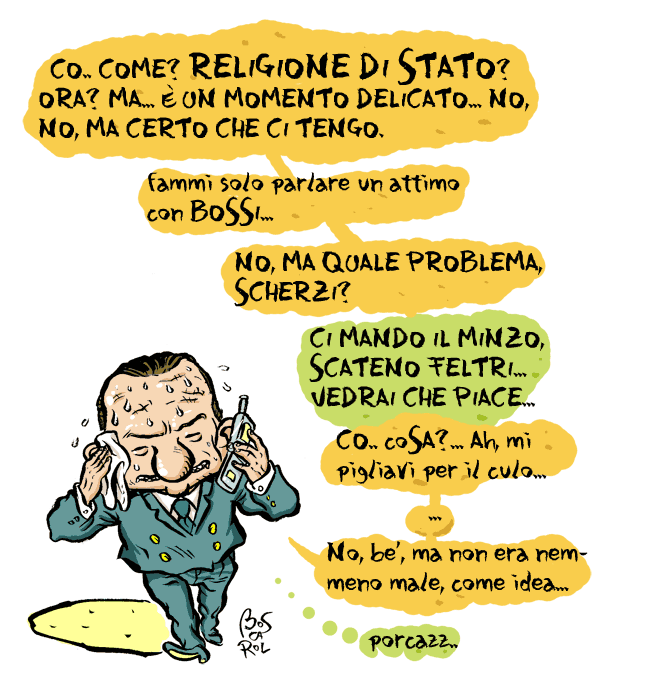 Ma quanto si diverte, in Italia, Gheddafi?