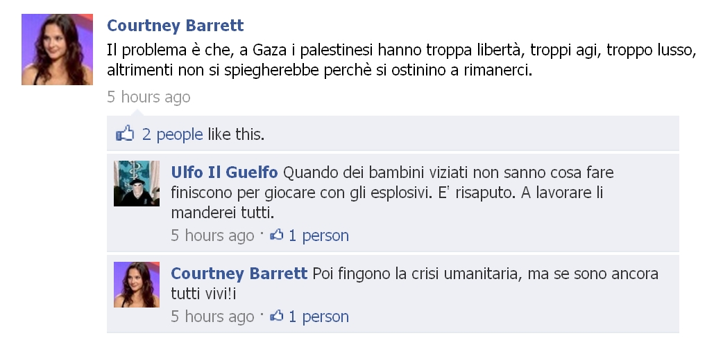 Schermata di Facebook