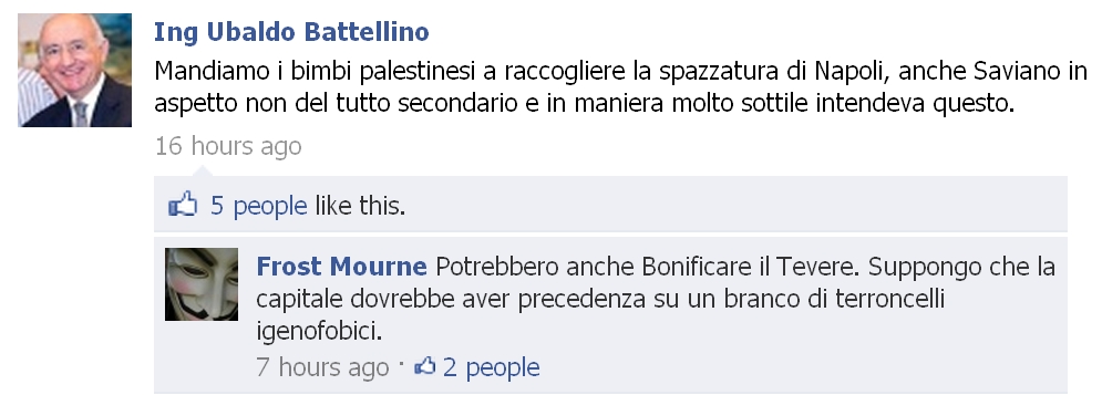 Schermata di Facebook