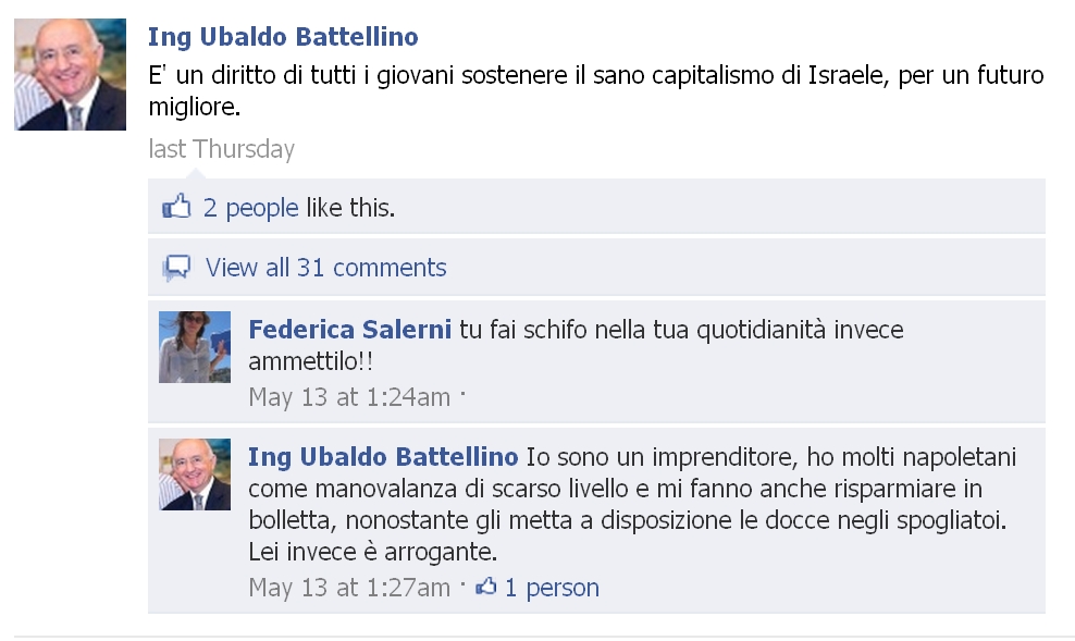 Schermata di Facebook