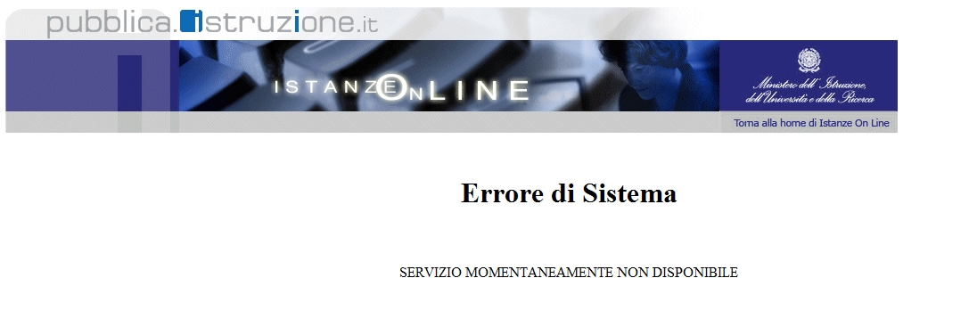 Lo screenshot del servizio "Istanze Online" - 10 novembre 2011